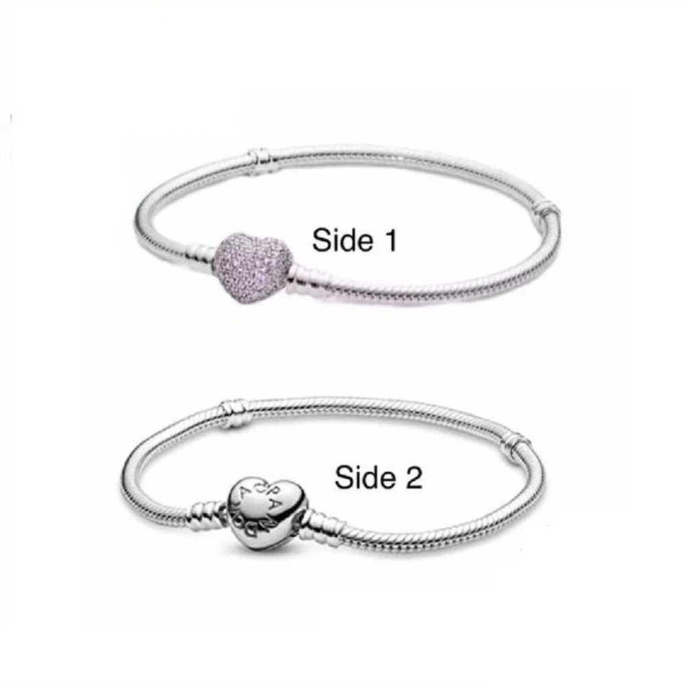 Heart Pavé & Logo Bracelet